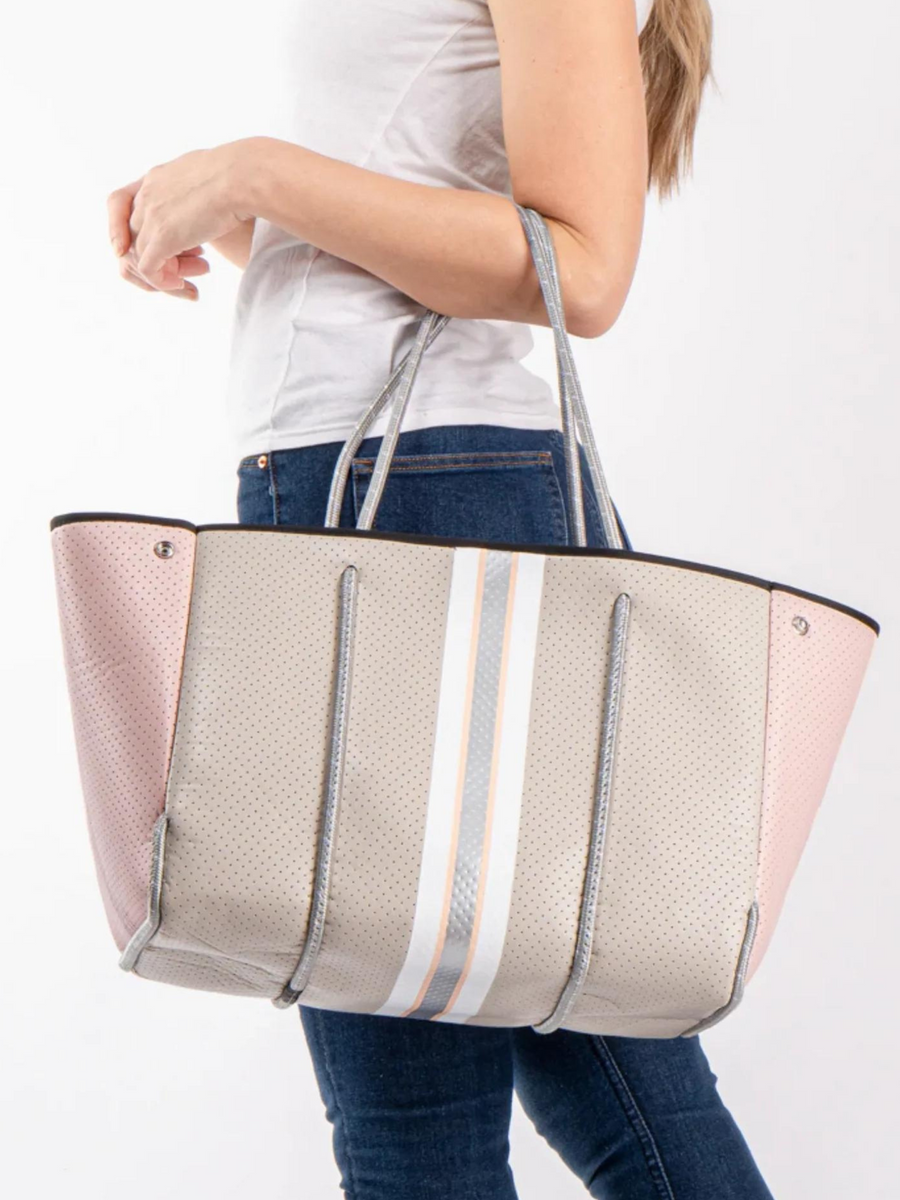 Haute Shore | Grey Quilted Puffer Everyday Tote - Jaime Lux