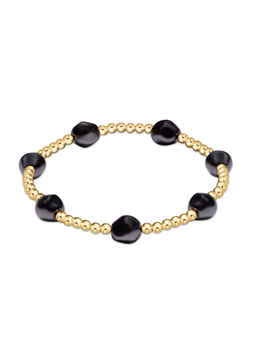 Admire Gold 3mm Bead Bracelet - Pearl main image 1