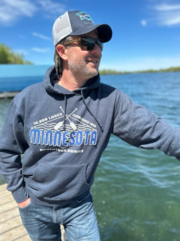 Adventure Awaits Minnesota Hooded Sweatshirt [Midnight Blue]