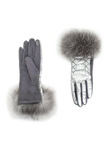 Shinny Puffer Glove [Silver-GLVM01]