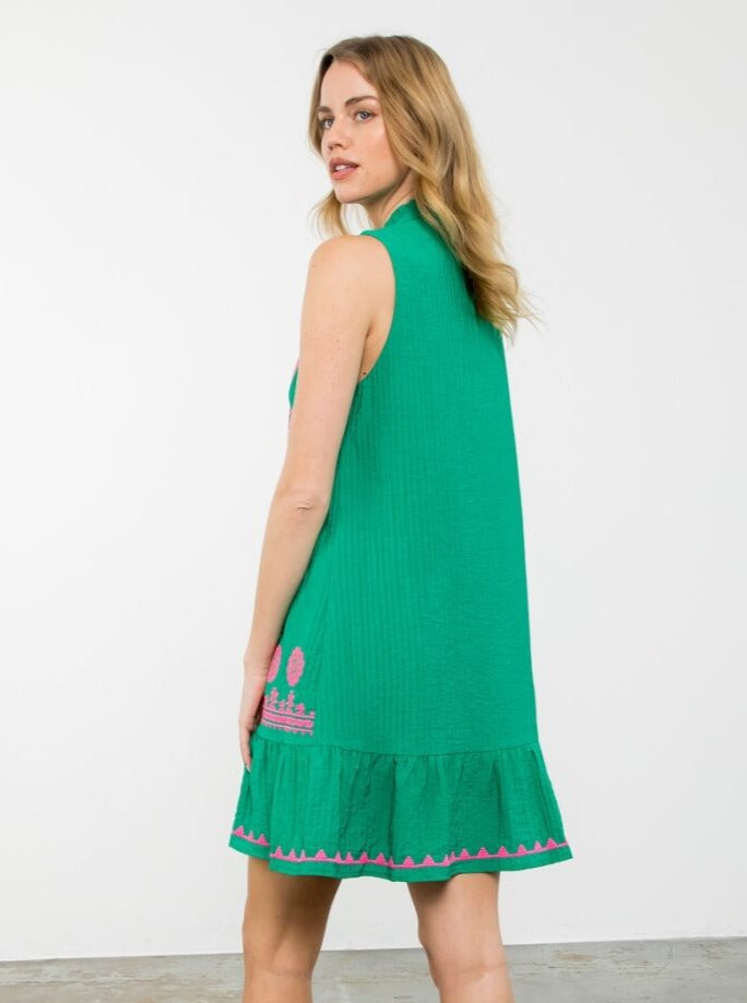 Sleeveless Embroidered Dress [GN-JH2010-7]
