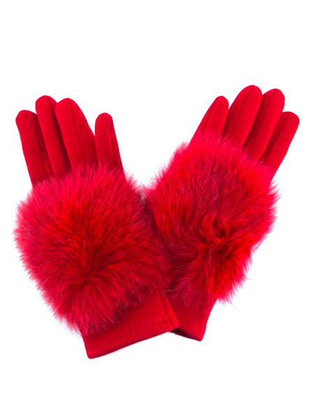 Woven Gloves [Red-GLMK61] M/L