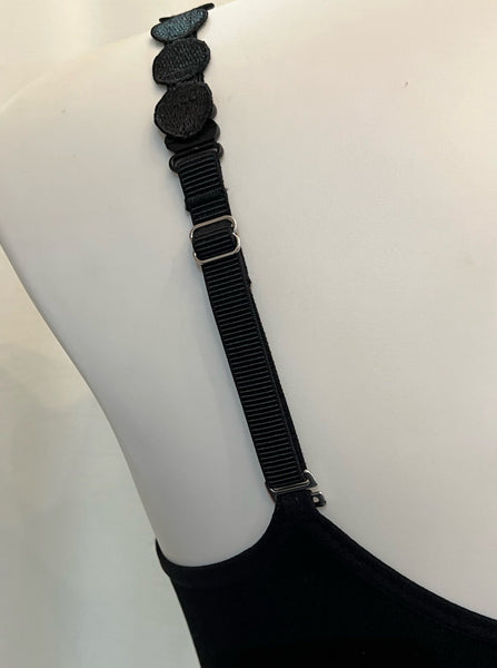 StrapITS adjustable strap bra with black circle straps