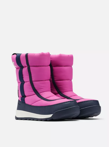 Sorel Youth Whitney II Puffy mid Boot in Lavender and Navy