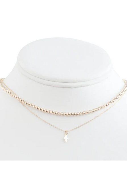 15" Choker Classic Gold 3MM Bead [N15CLG3]