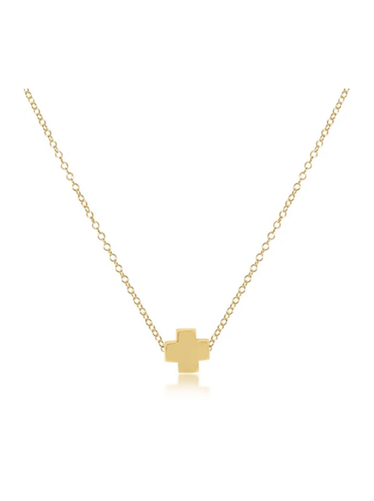 16" Necklace Gold Signature Cross [Gold-N16GSCGLD]