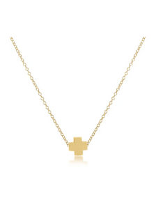 16" Necklace Gold Signature Cross [Gold-N16GSCGLD]