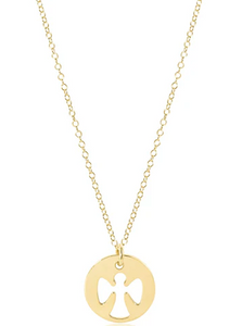 16" Necklace Gold Guardian Angel [N16GGAGD]