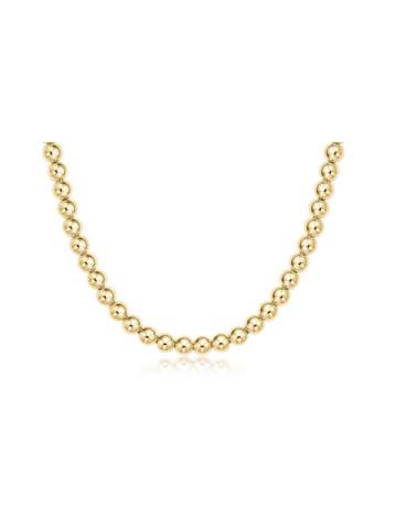 17" Choker Classic Gold 6MM Bead [N17CLG6]