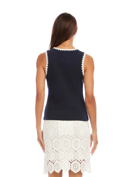 Edge Stitch Tank [Navy-1L46810]