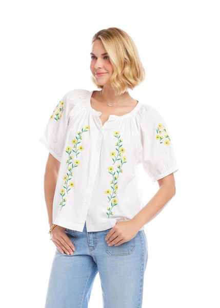 Emb Peasant Top [OWH-1L70214]