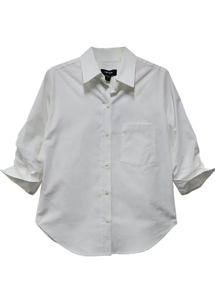 Ruched Sleeve Shirt [WHT-1L70253]
