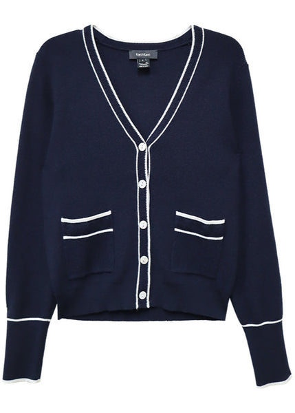 Cardigan Sweater [Navy/Off White-1L89899]