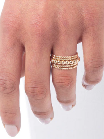 Classic Gold 3MM Bead Ring Size 7 [RCLBELG3G7]