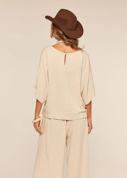 LINEN JUSTYNE PANT [Khaki-L10741]
