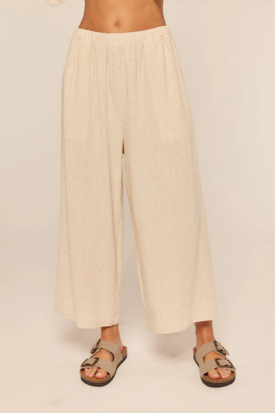 LINEN JUSTYNE PANT [Khaki-L10741]