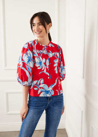 Puff Sleeve Shirt [PRT-2L22401]