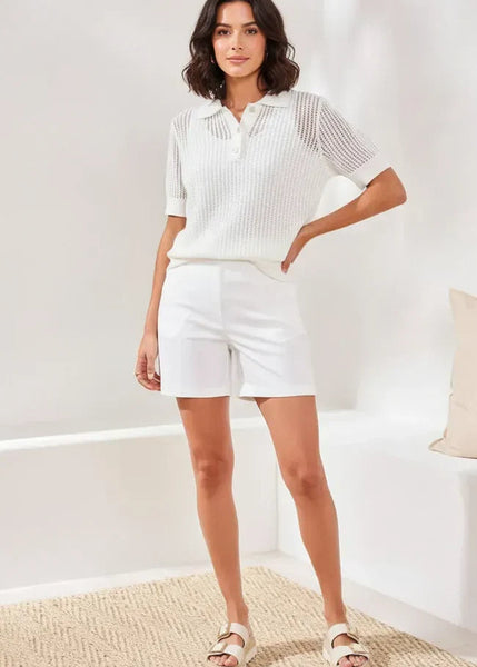 Flatten It Pull On Short [White-3015O]