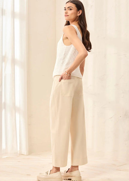 Fly Front Highrise Capri [Canvas-3091O]