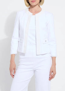 Arbor Embroidered Denim Jacket [White-24-3489-M9]