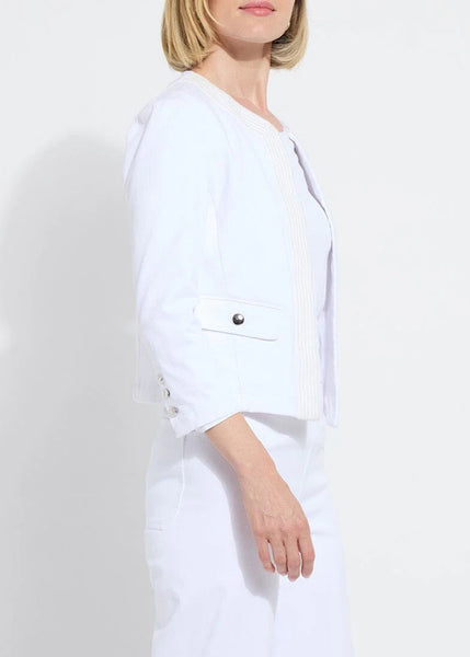Arbor Embroidered Denim Jacket [White-24-3489-M9]