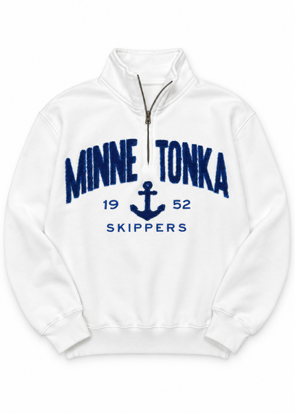 Minnetonka Skipper 1/4 Zip Sweatshirt [White]