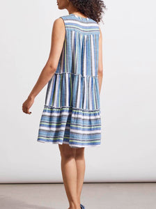 Sleeveless Tiered Dress [Blue Sea-5386O]