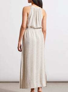 Halter Maxi Dress W Removable Sash [French Oak-5387O]