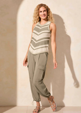 Crew Neck Racer Back Sweater [Dusty Sand-5711O]