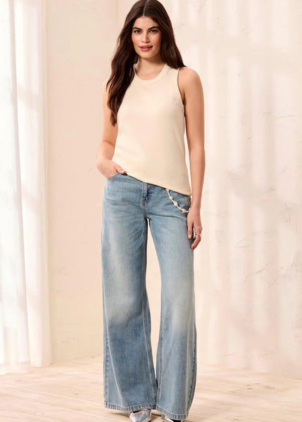 Racer Back Fitted Tank Top [Cream-5808O]