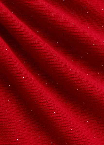 Turtleneck Hi Lo Sweater [Carmine-5980O]