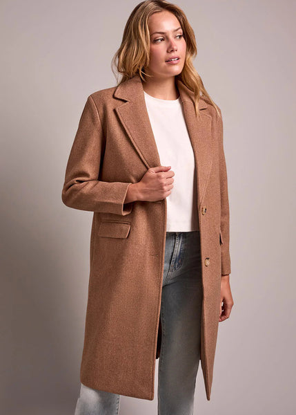 Car Coat W Fooler Hoodie [Biscotti-5942O]