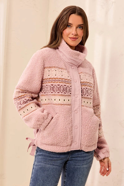Lined Sherpa Jacket [Pink Frost-6310O]