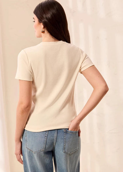 The Perfect Crewneck Fitted Tee [Cream-6139O]