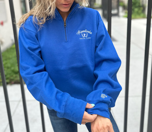 3/4 Zip Minnetonka Social Club Sweatshirt [Royal]