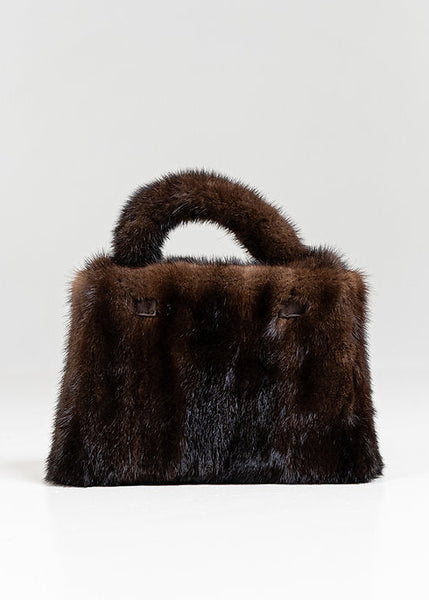 Mahogany Mink Bag With Crossbody Chain and Leather Details [BGLY01-MHGY-MINK-MHMG-OSZ]