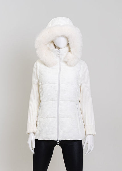 White Nylon Puffer Jacket [JKYM10-WHIT-WFOX-WHTF]