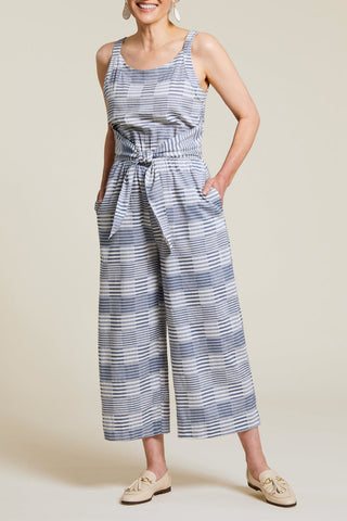 Jumpsuit with Front Tie and Pockets [Chambray-7692O]