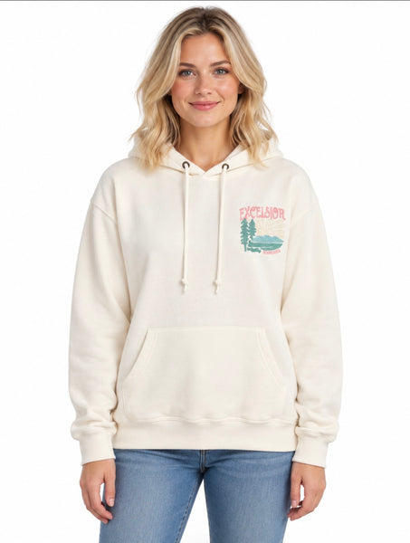 Excelsior Minnesota Full Embroidery Hoodie [White]