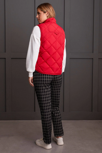 A Line Puffer Vest [Scarlet-1499O]