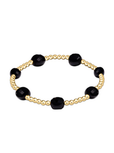 Admire Gold 3MM Bead Bracelet [Faceted Onyx-BADG3FOX]