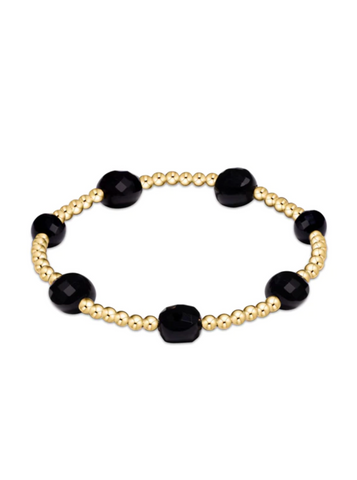 Admire Gold 3MM Bead Bracelet [Faceted Onyx-BADG3FOX]