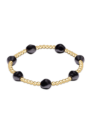 Admire Gold 3MM Bead Bracelet [Pearl/Dark Grey-BADG3PEDKG]