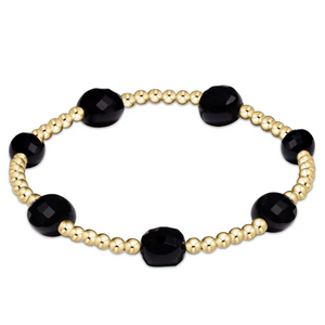 Admire Gold 3MM Bracelet Faceted Onyx [BADG3FOX]