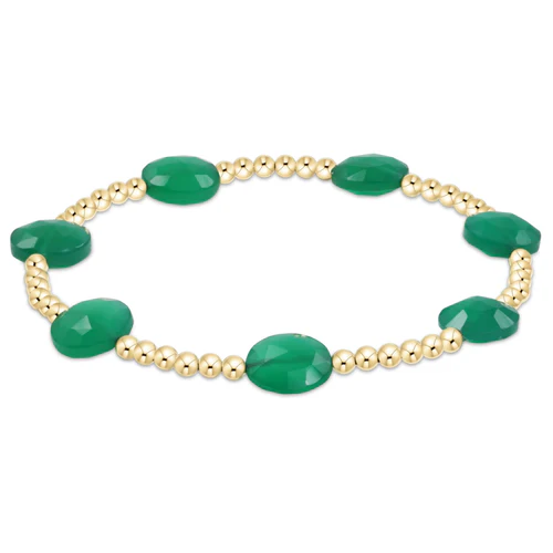 Admire Gold 3MM Bracelet Green Onyx [BADG3GOX]