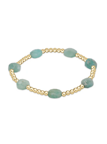 Admire Gold 3mm Bead Bracelet [Amazonite-BADG3AMZ]