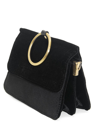 Aria Ring Bag [Black Velvet-L8196]