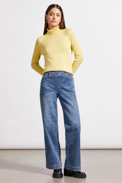 Audrey Pull On Wide lEg Jeans [River Blue-5564O]