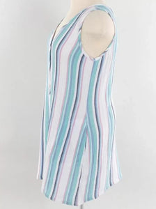 Awning Strip Jetty Dress [Palm-85180]