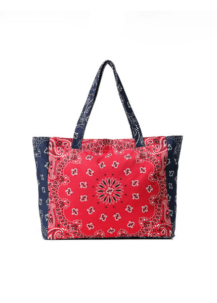 Bailey Bandana Tote [Red/Navy]
